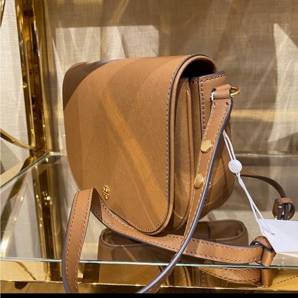 Tory Burch Emerson Saffiano Leather Crossbody Shoulder Handbag - Picture 2 of 6